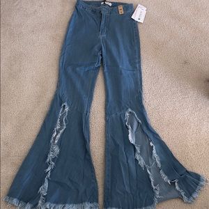 Frayed Bell bottom jeans